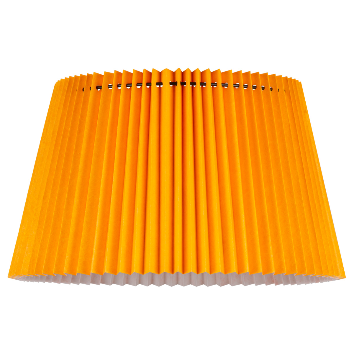 Papieren Gevouwen Lampenkap - Conisch - Oranje - ø40 x 24 cm - E27 fitting - Voor Staande Lamp - Ontworpen voor woonkamer en eetkamer